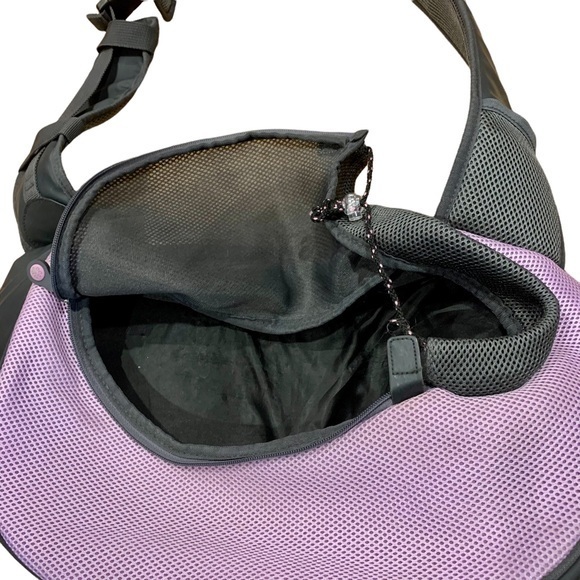 Wacky Crazy Paws Lilac Mesh Shoulder Pet Carrier Small‎ - Picture 5 of 16